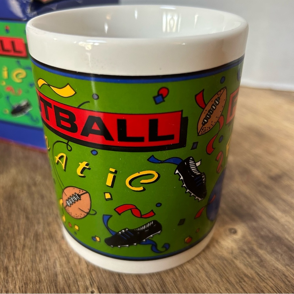 Rare Vintage Kmart Football Fanatic Coffee Mug Matrix Stanley Collection 90s Box - Picture 3 of 9
